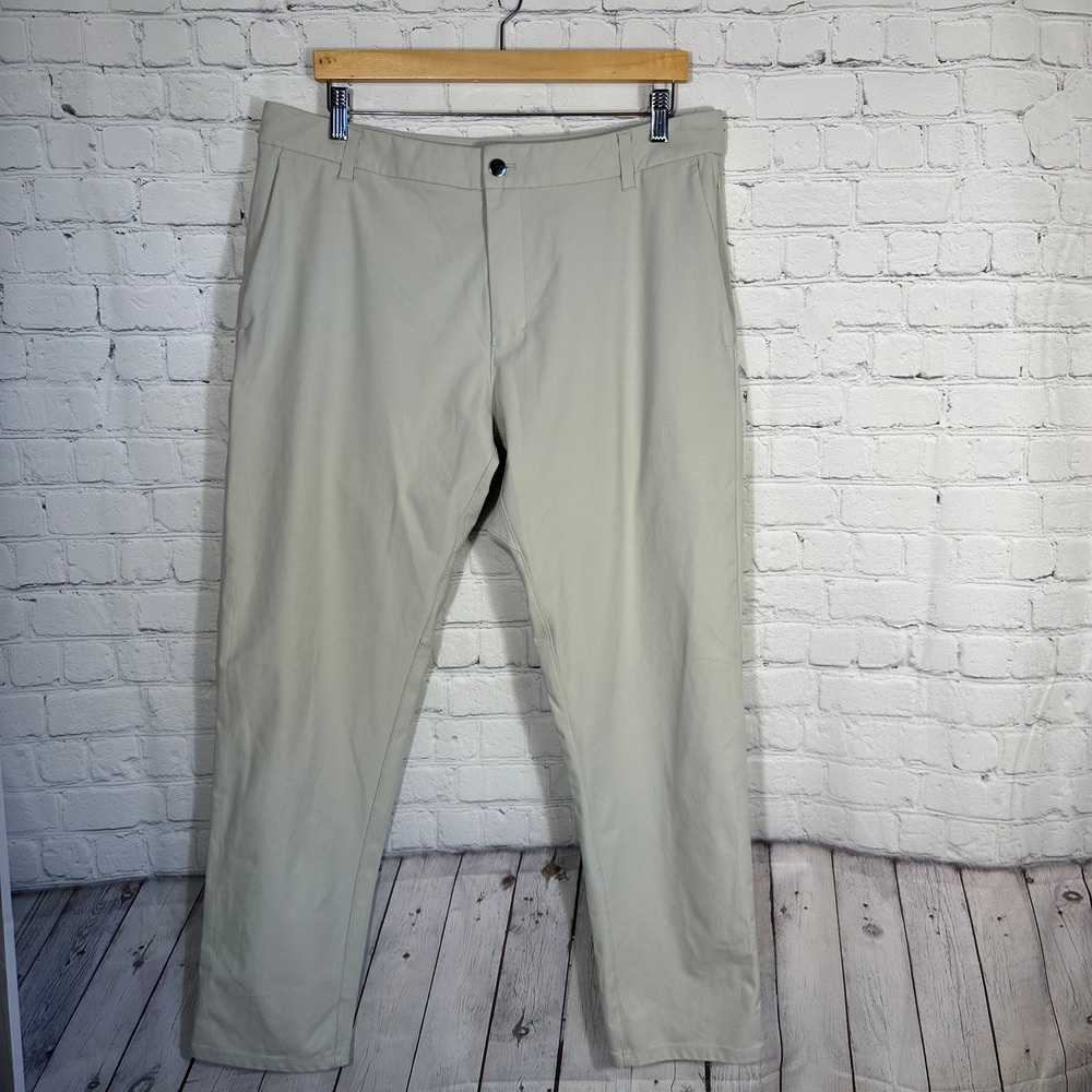 Lululemon Commission Pant Classic Beige Ivory Chino Mens 36 LM5985S